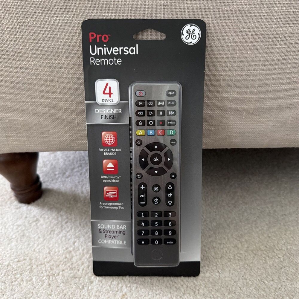 GE Pro Universal Remote Control BRAND NEW SEALED for Vizio, Samsung, Sony 33711